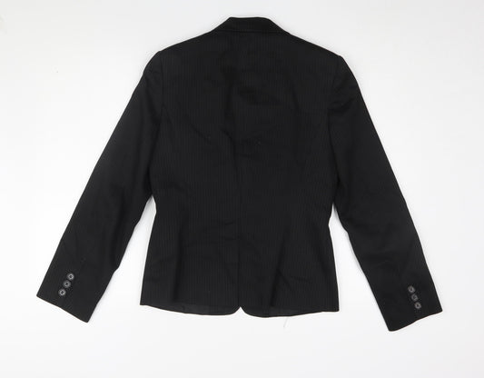 Select Women's Black Pinstripe Blazer Size 10