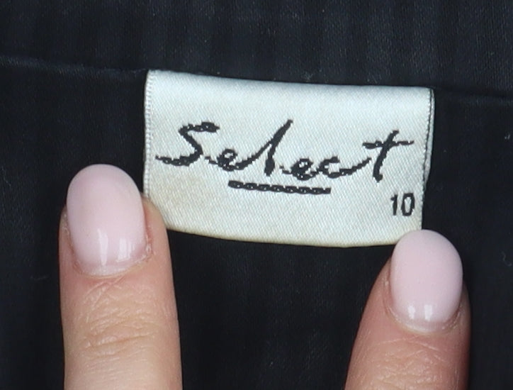 Select Women's Black Pinstripe Blazer Size 10