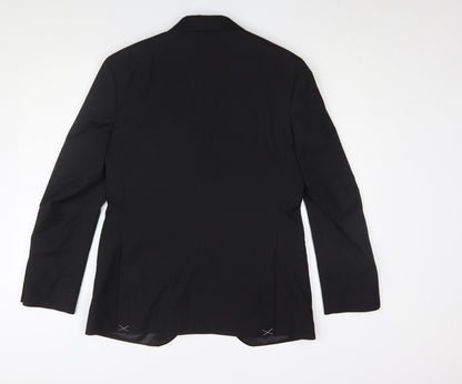 Mens UK Size 38 Marks and Spencer Regular Black Suit Tuxedo