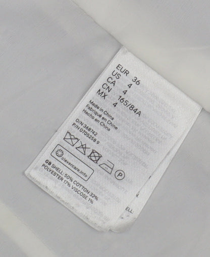 H&M Women's Blue Check Blazer Jacket UK 8