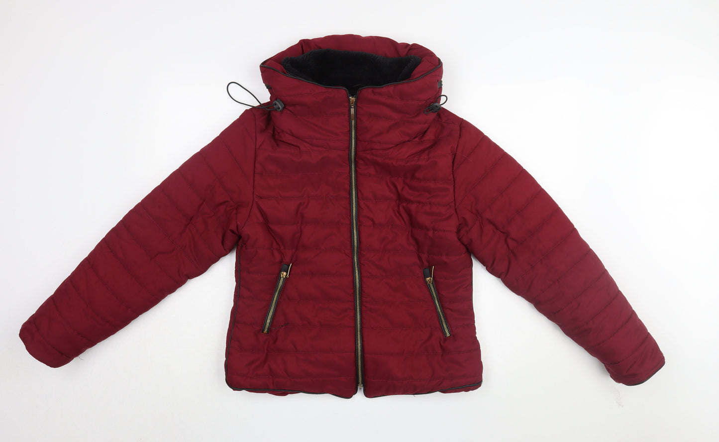 Pretty Little Thing Women's Red Puffer Jacket Size L