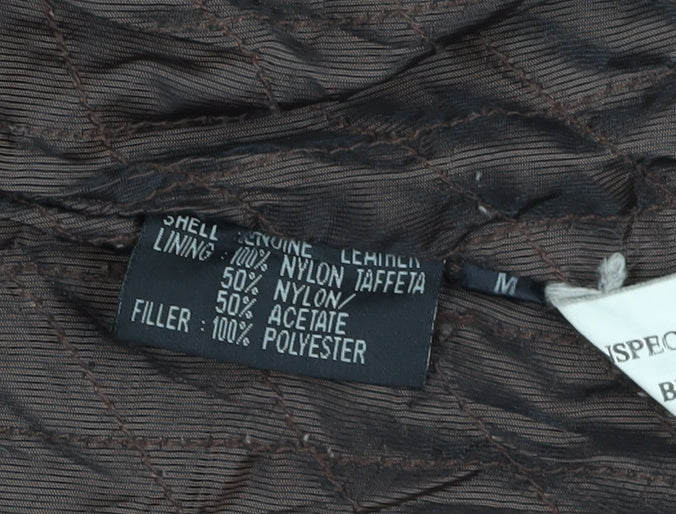 Winlit Men's Black Leather Parka Jacket M