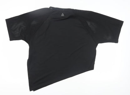 Reebok Unisex Black Gym T-Shirt L Lightweight Breathable