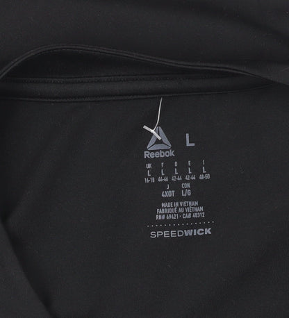 Reebok Unisex Black Gym T-Shirt L Lightweight Breathable