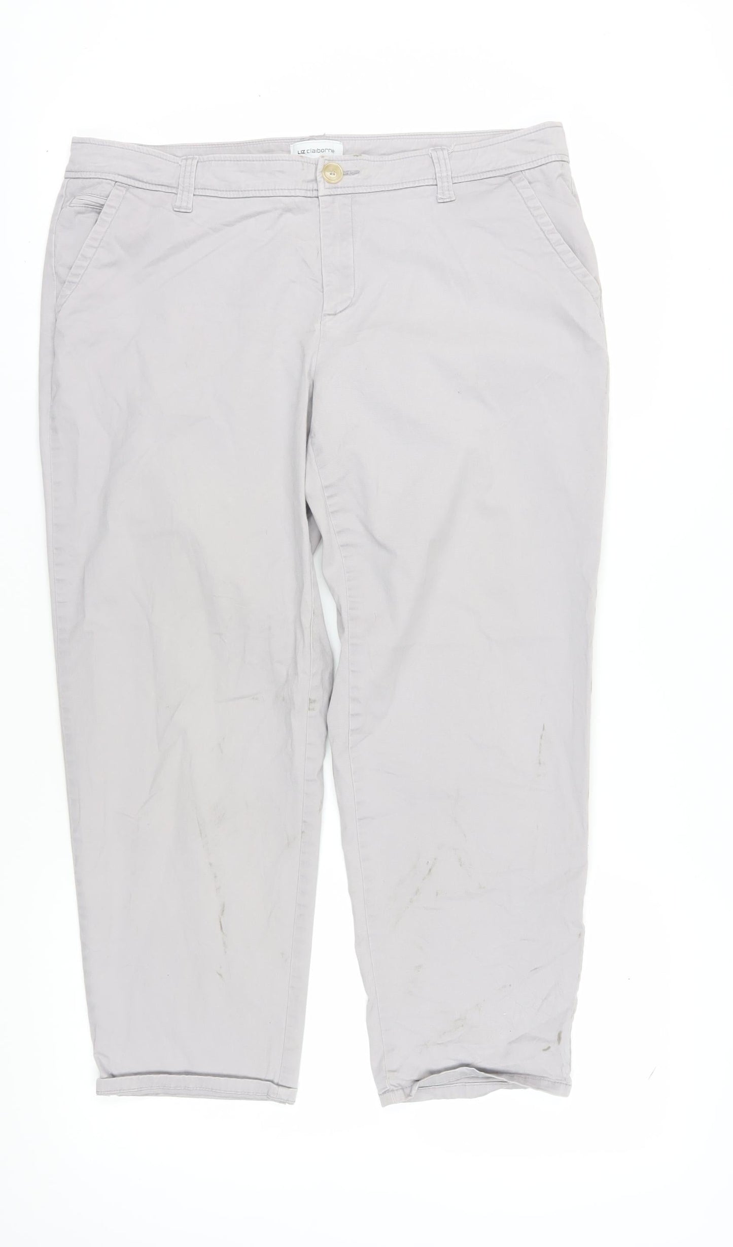 Liz Claiborne Women’s Beige Chino Trousers Size 16