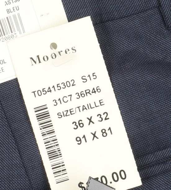 Tommy Hilfiger Men's Blue Wool Dress Pants 36x32