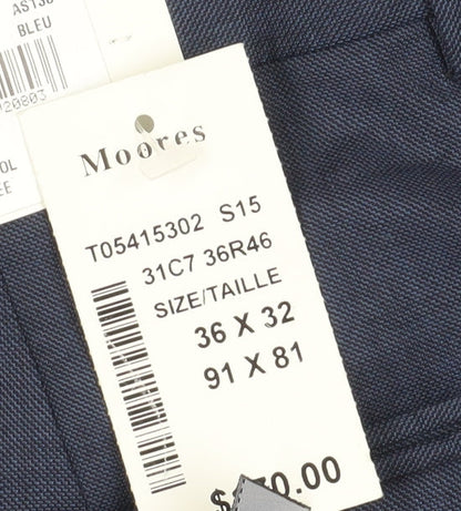 Tommy Hilfiger Men's Blue Wool Dress Pants 36x32