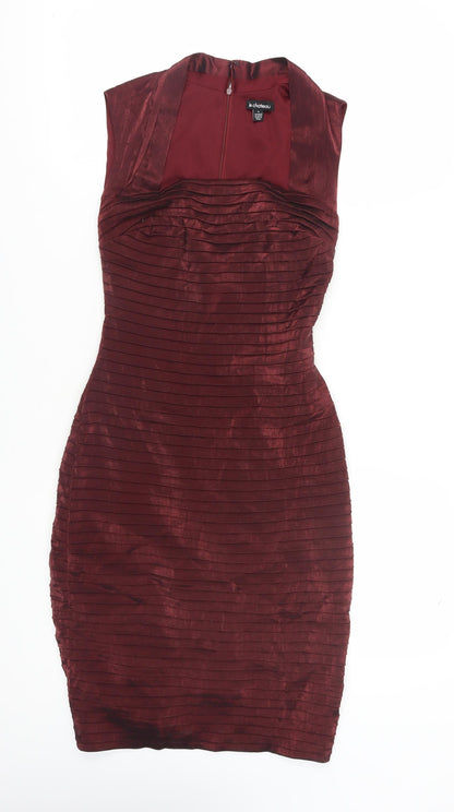 Le Chateau Women's Red Bodycon Dress - Size 6