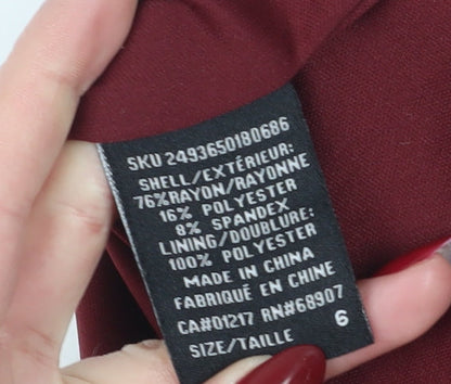 Le Chateau Women's Red Bodycon Dress - Size 6