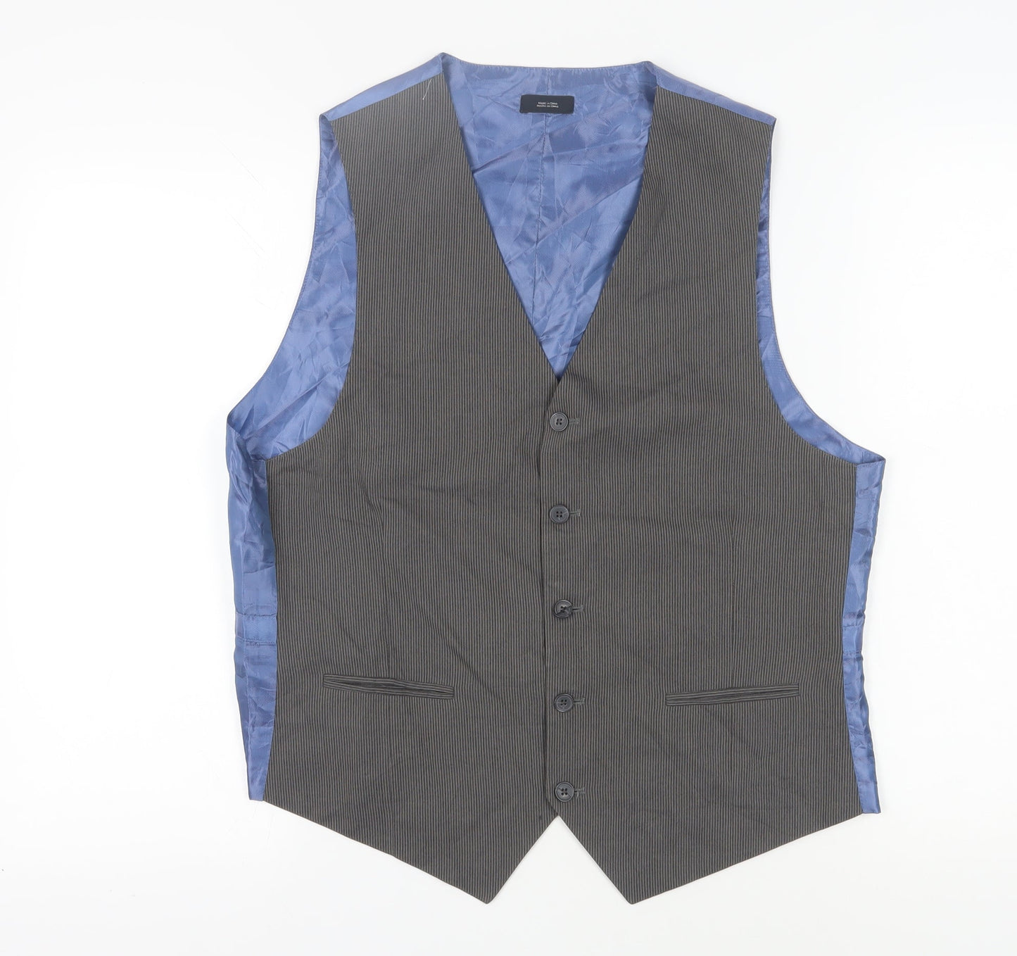 J.Ferrar Men's Grey Suit Waistcoat M Classic Fit
