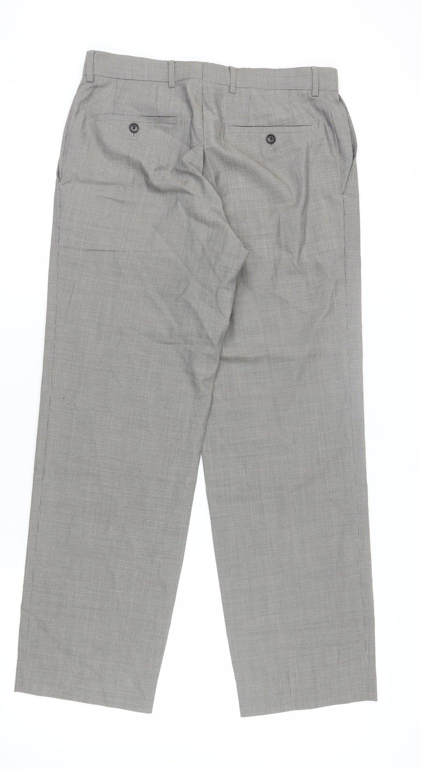 Hugo Boss Men's Grey Dress Pants, Size 37, Regular Fit