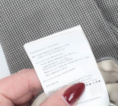 Hugo Boss Men's Grey Dress Pants, Size 37, Regular Fit