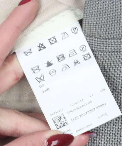 Hugo Boss Men's Grey Dress Pants, Size 37, Regular Fit