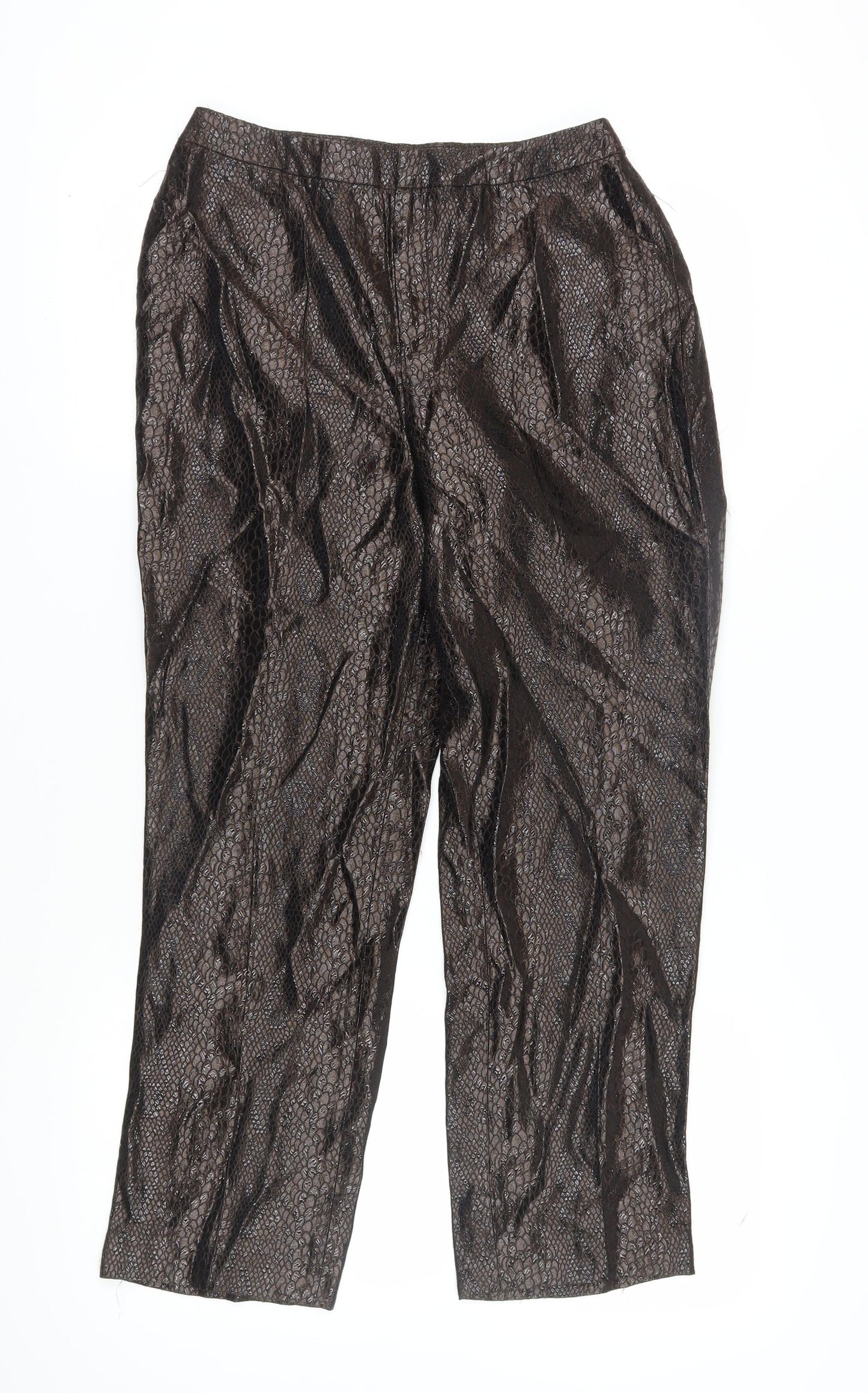 Linda Allard Ellen Tracy Women's Brown Cropped Trousers