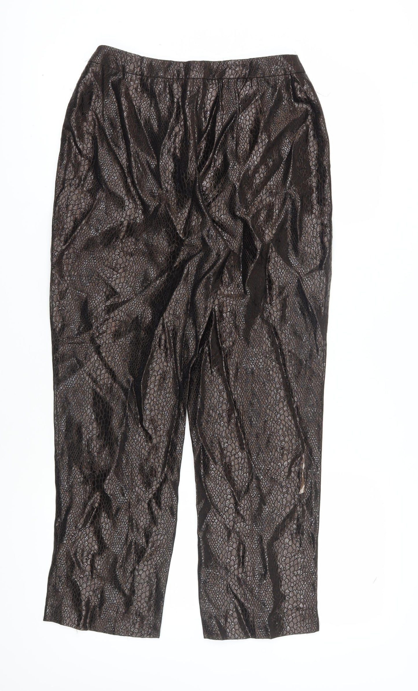 Linda Allard Ellen Tracy Women's Brown Cropped Trousers