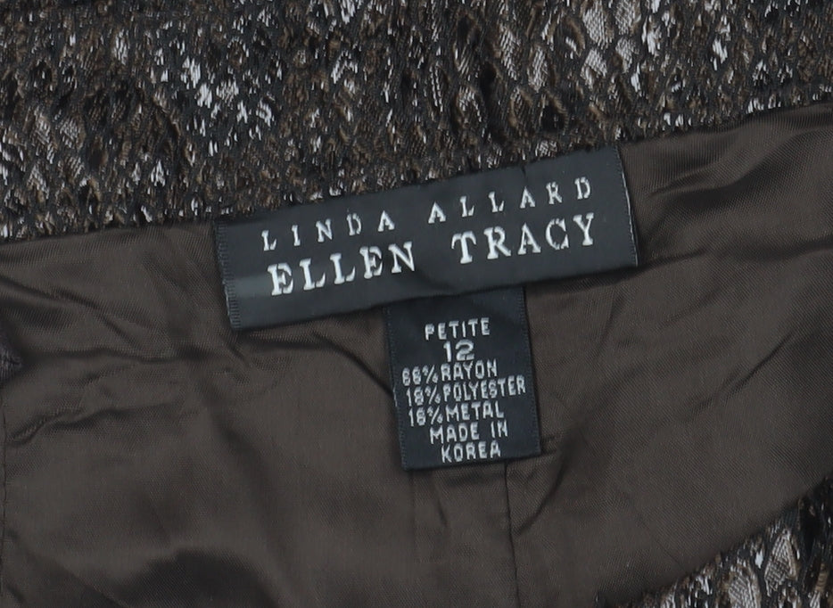 Linda Allard Ellen Tracy Women's Brown Cropped Trousers
