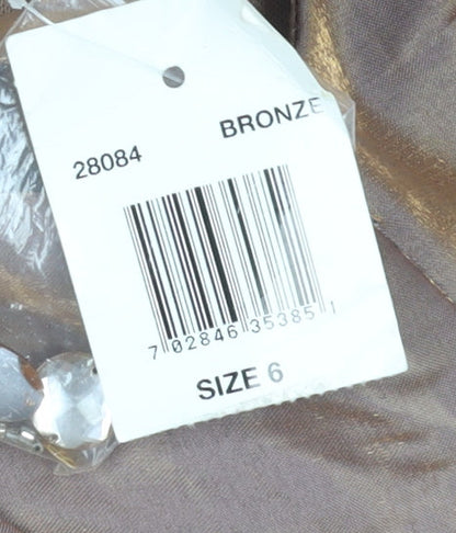 Jackie Jon Brown Cocktail Dress, Size 6, Sleeveless