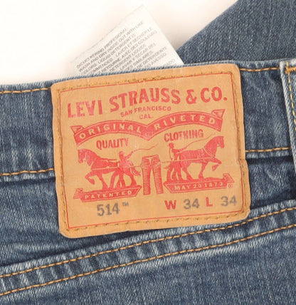 Levi Strauss & Co. Men's Blue Straight Jeans L