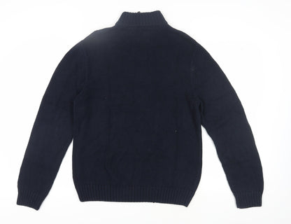 Chaps Men's Blue Cotton Pullover Jumper L