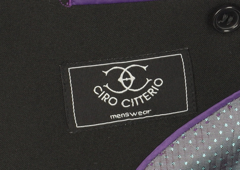Mens UK Size 36 Ciro Citterio Regular Black Suit Jacket