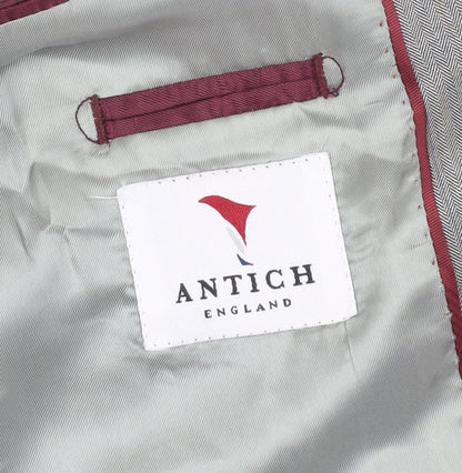 Antich England Men's Grey Wool Blazer Size 38R