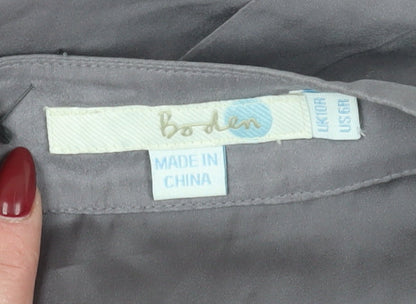 Boden Grey Women Silk Skirt Size 10 Regular