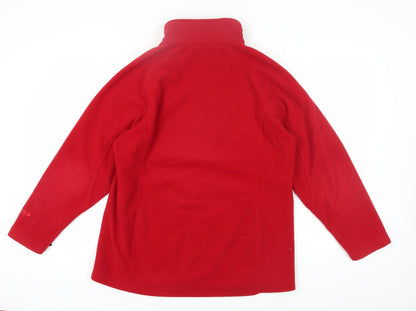 Regatta Women's Red Fleece Jacket UK 16 Casual Outdoor