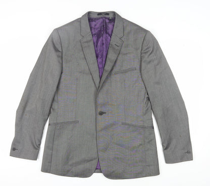 Mens UK Size 40 Ted Baker Regular Grey Suit Jacket
