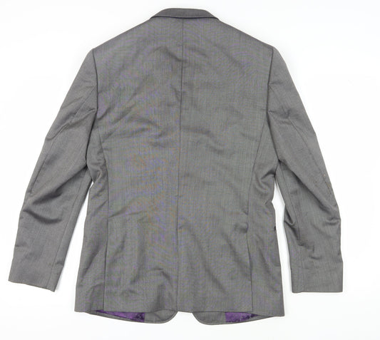 Mens UK Size 40 Ted Baker Regular Grey Suit Jacket