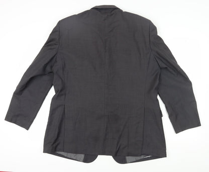 Pierre Cardin Men's Black Wool Suit Jacket Size 46R