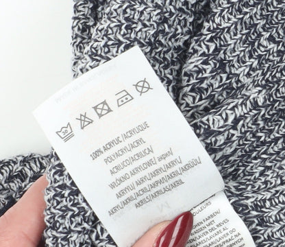 Brave Soul Mens Grey Crew Neck Chunky Knit Jumper M