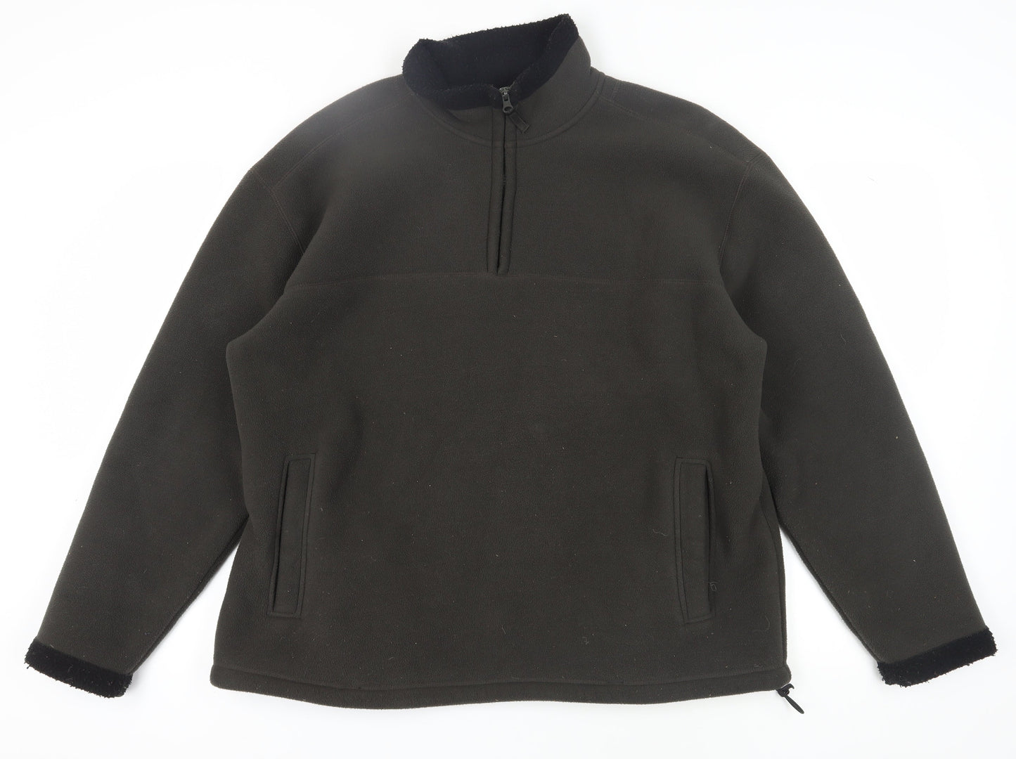Trader Jeans Company Black Men's 1/4 Zip Sweatshirt L