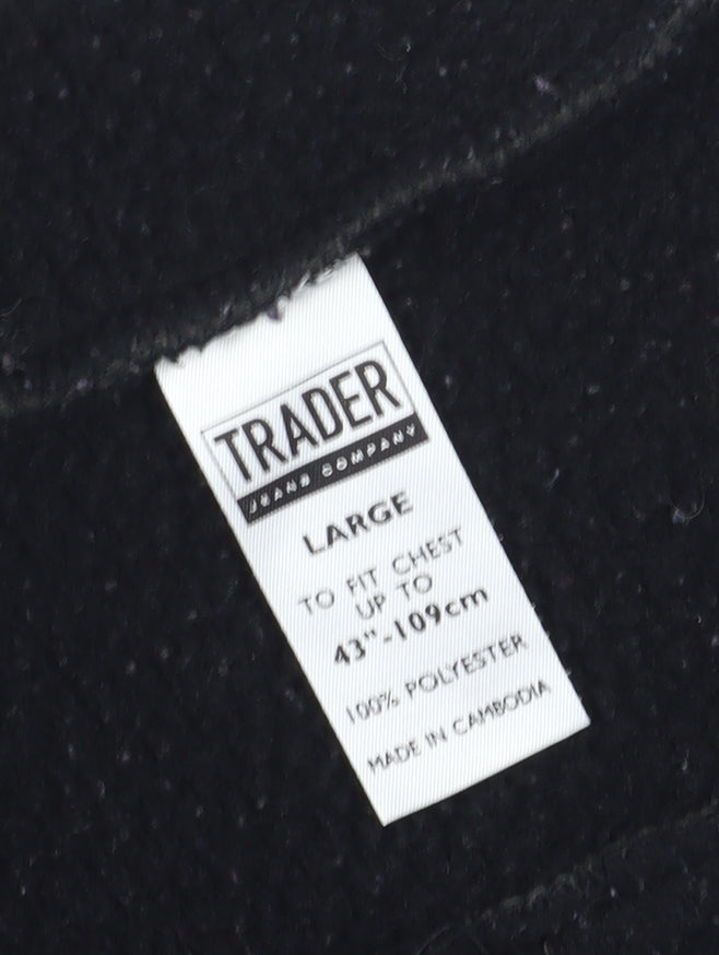 Trader Jeans Company Black Men's 1/4 Zip Sweatshirt L