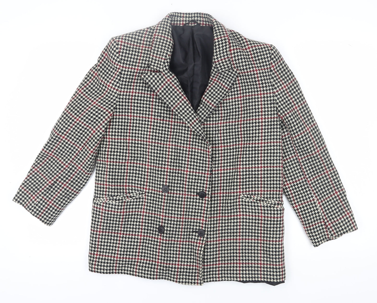 St Michael Women's Multicoloured Houndstooth Blazer Size 14