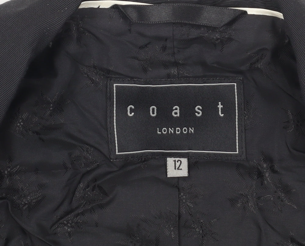 Coast Women's Black Shawl Collar Blazer, Size 12