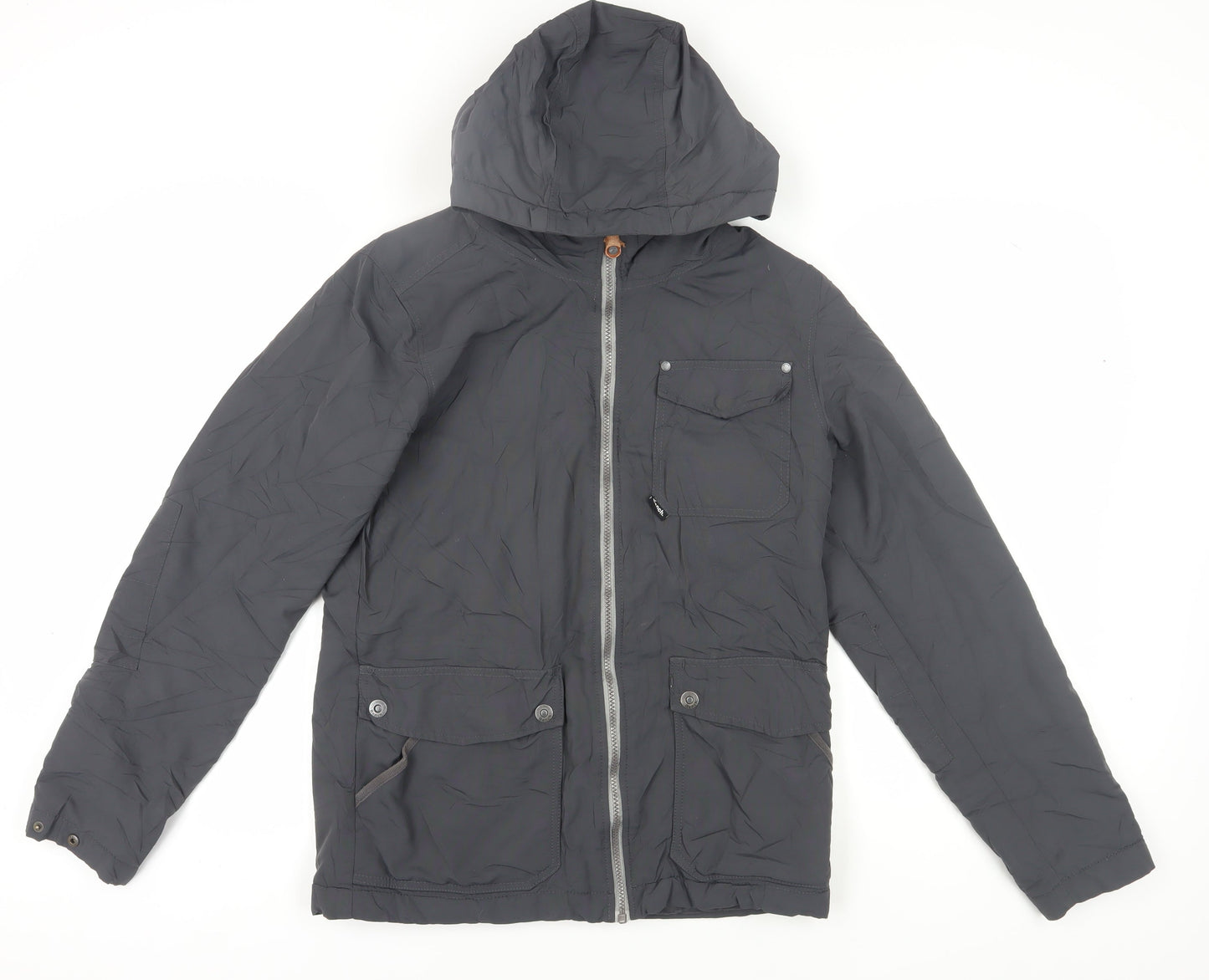 Mens UK Size S Bench Grey Parka Coat