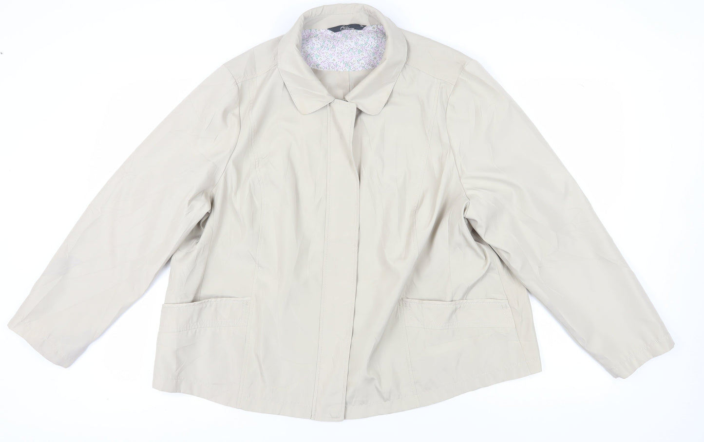 Womens UK Size XL Bm Collection Beige Basic Jacket