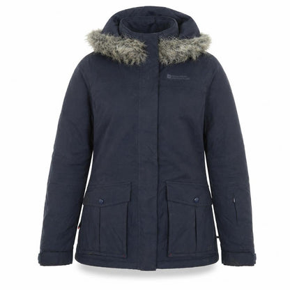 Mountain Warehouse Women's Blue Hooded Parka Jacket Size 8