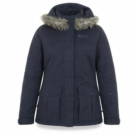 Mountain Warehouse Women's Blue Hooded Parka Jacket Size 8