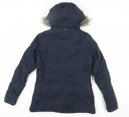 Mountain Warehouse Women's Blue Hooded Parka Jacket Size 8