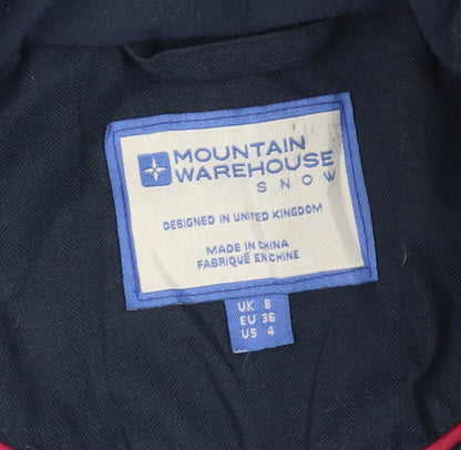 Mountain Warehouse Women's Blue Hooded Parka Jacket Size 8