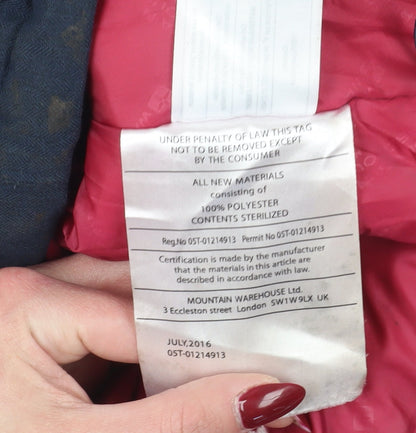 Mountain Warehouse Women's Blue Hooded Parka Jacket Size 8