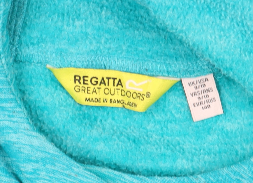 Regatta Girls Blue Pullover Hoodie - Size 10 Years