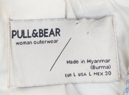 Pull & Bear Women's Beige Check Blazer L