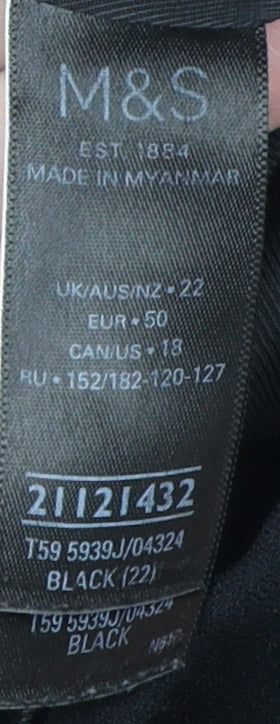 Marks and Spencer Women's Black Blazer Size 22