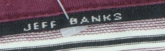 Jeff Banks Men's Multicoloured Striped Polo Shirt - Large