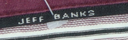 Jeff Banks Men's Multicoloured Striped Polo Shirt - Large