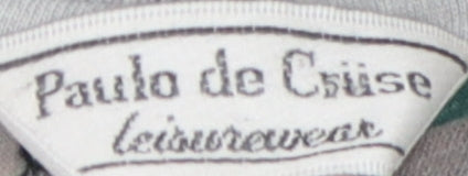 Paulo de Cruise Men's Green Striped Polo L Short Sleeve