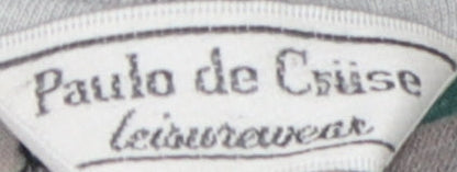 Paulo de Cruise Men's Green Striped Polo L Short Sleeve