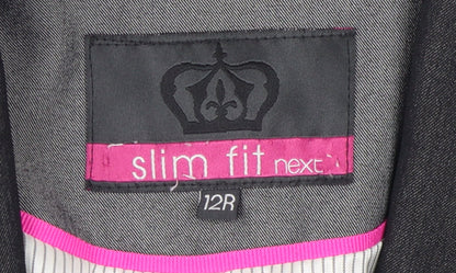 Next Women's Grey Tuxedo Jacket, Size 12, Slim Fit